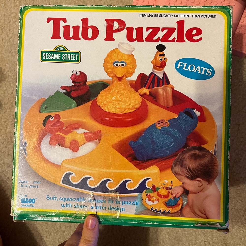 VINTAGE SESAME STREET TYCO TUB PUZZLE COMPLETE IN ORIGINAL BOX 1994
